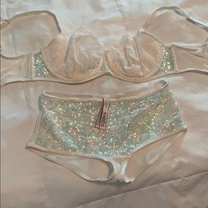 Victoria’s Secret Lingerie Set - White Sequin
